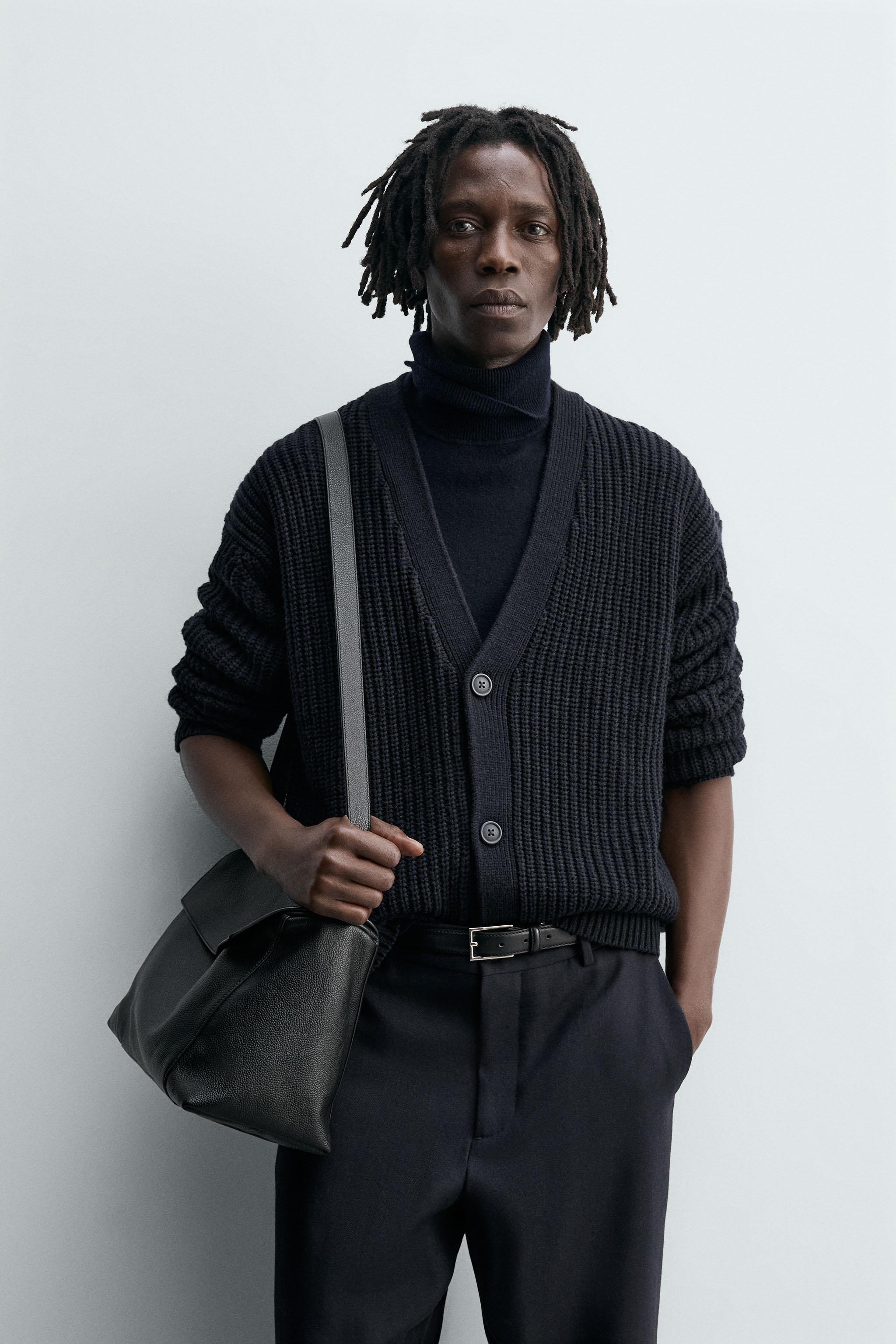 RIBBED TEXTURED CARDIGAN